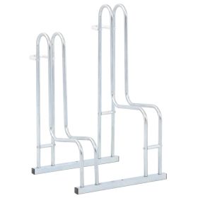 Bicycle Stand for 2 Bikes Floor Freestanding Galvanized Steel