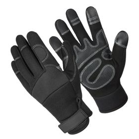 Climbing Tactical Full Finger Combat Riding Touch Screen Gloves Outdoor Roping Work Rocks Parkour Carabiners Rigging Grip (Gloves Size: L, Color: GRAY)